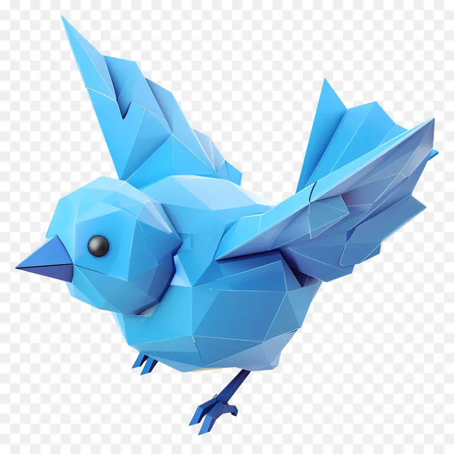 Bleu Flappy Bird，Papier Craft PNG