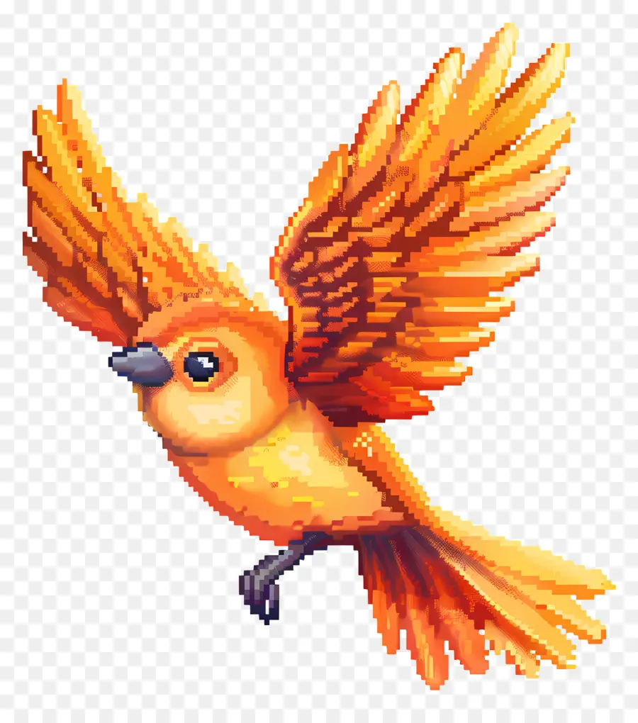 L'oiseau Qui Vole，Le Pixel Art PNG
