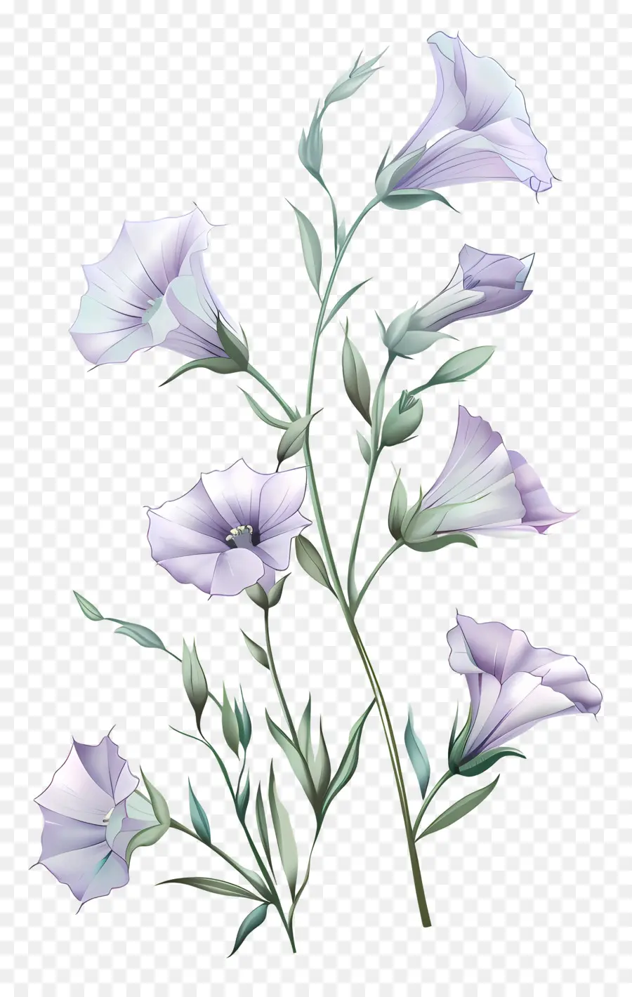 Fleurs Eustoma，Fleurs Pourpres PNG