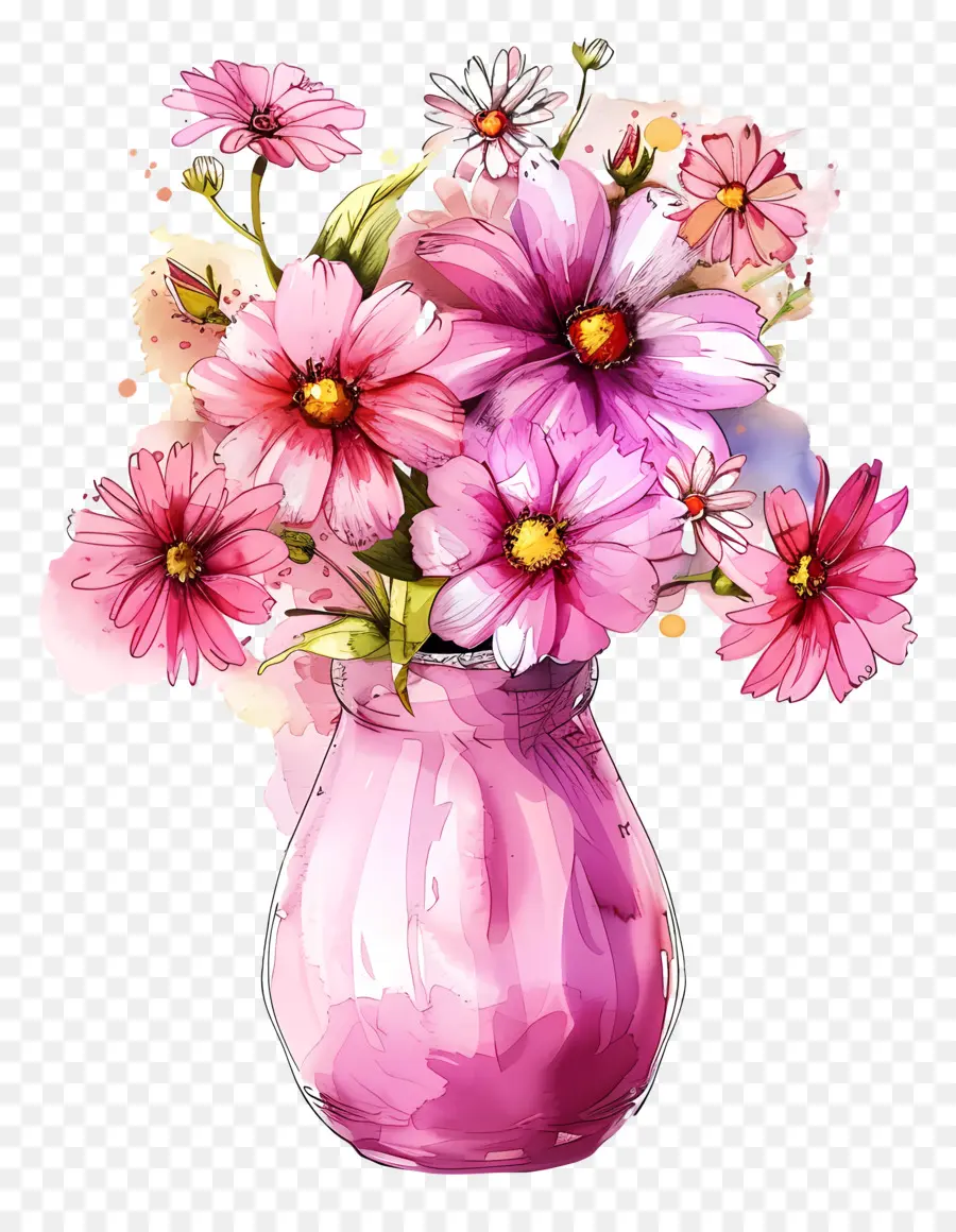 Rose Vase，Arrangement De Fleurs PNG