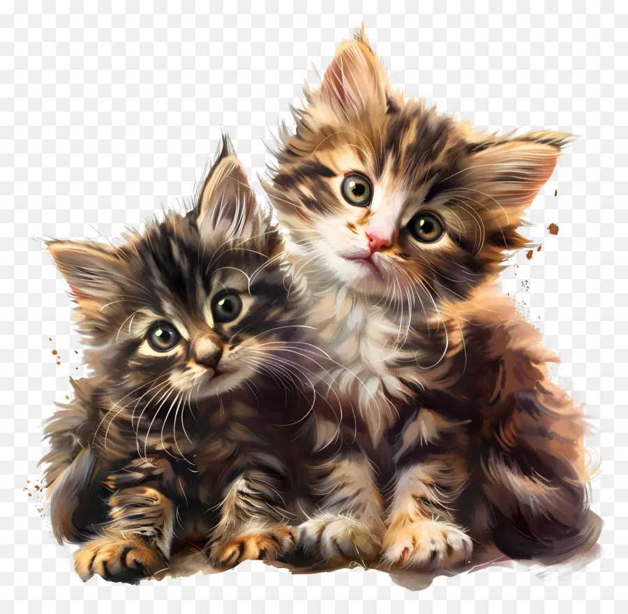Deux Petits Chatons，Les Chatons PNG