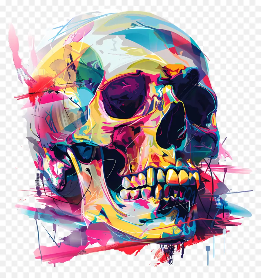 Crâne，Crâne Peinture PNG