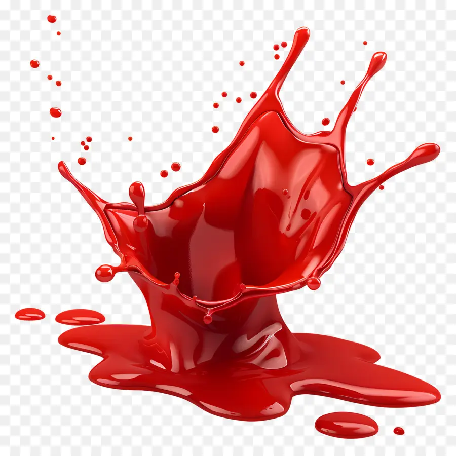éclaboussure De Ketchup，Liquide Rouge PNG