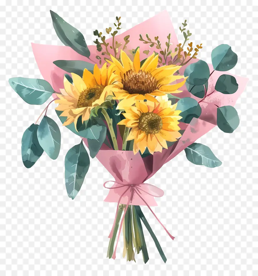 Bouquet De Tournesol，Tournesols PNG