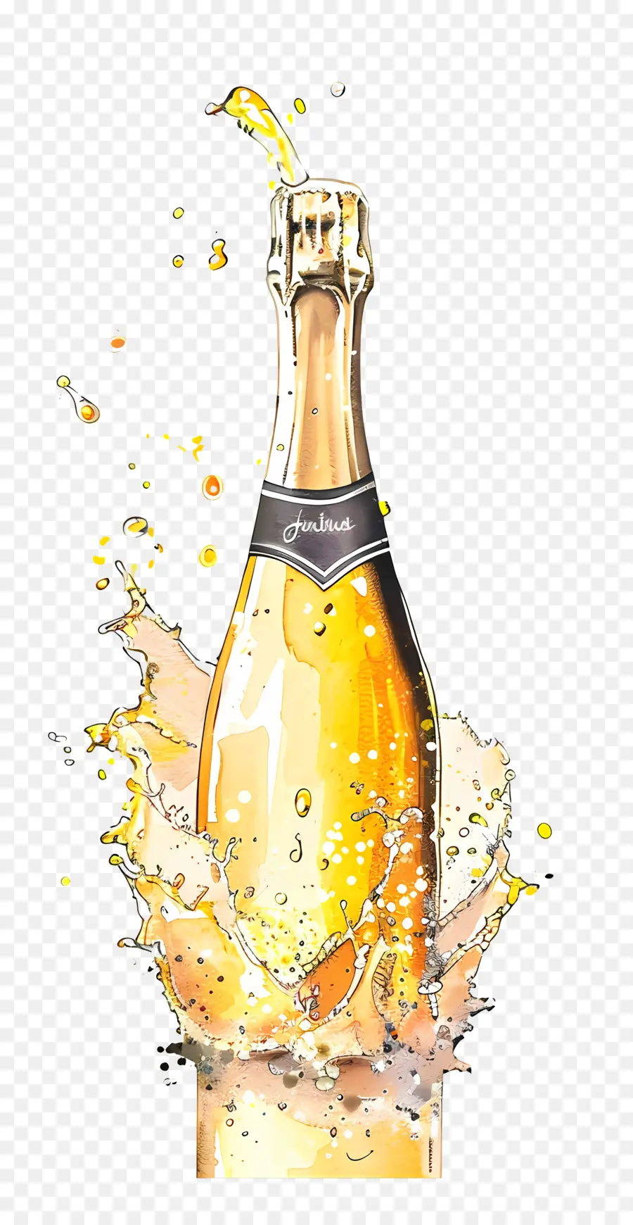 Bouteille De Champagne，Célébration PNG