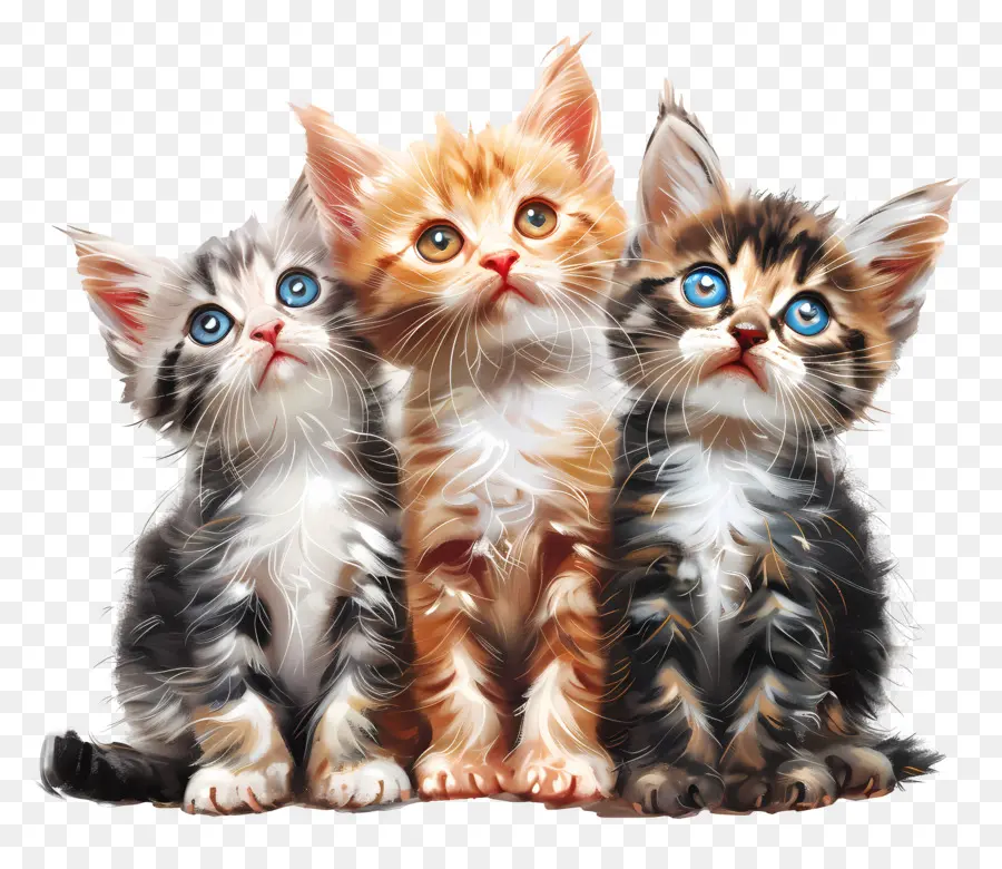 Trois Petits Chatons，Les Chats PNG