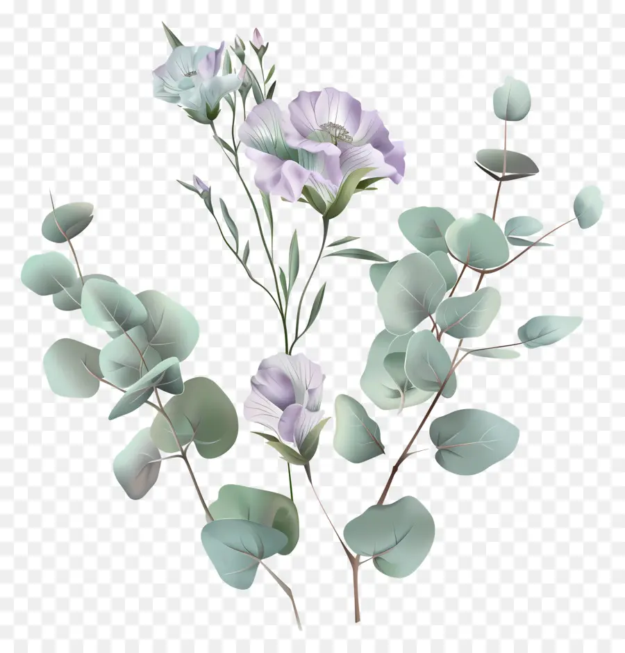 Fleurs Eustoma，Bouquet PNG
