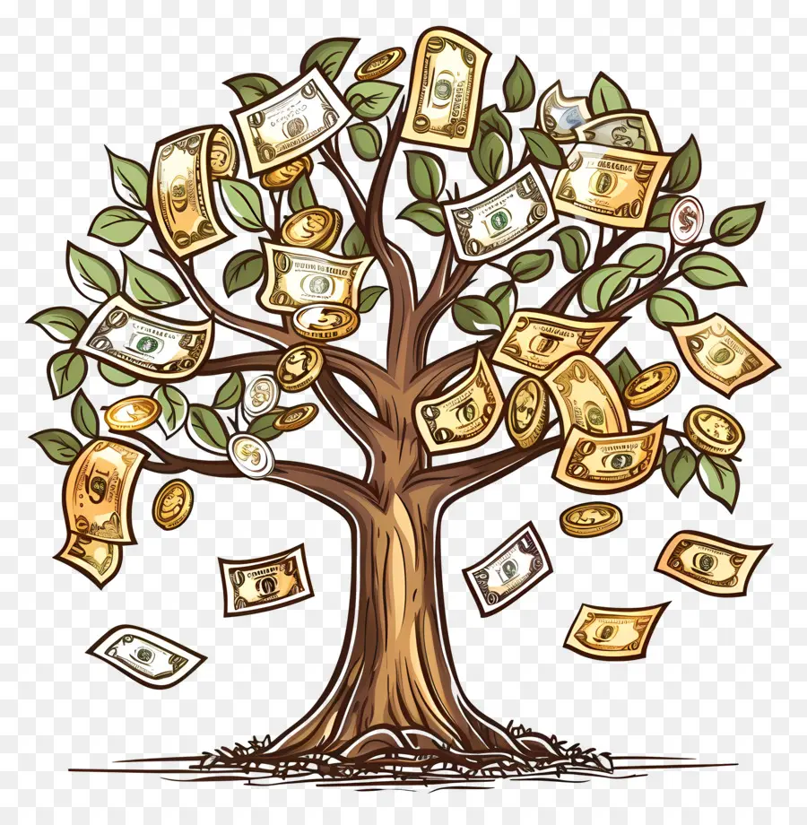 L'arbre D'argent，Succès Financier PNG