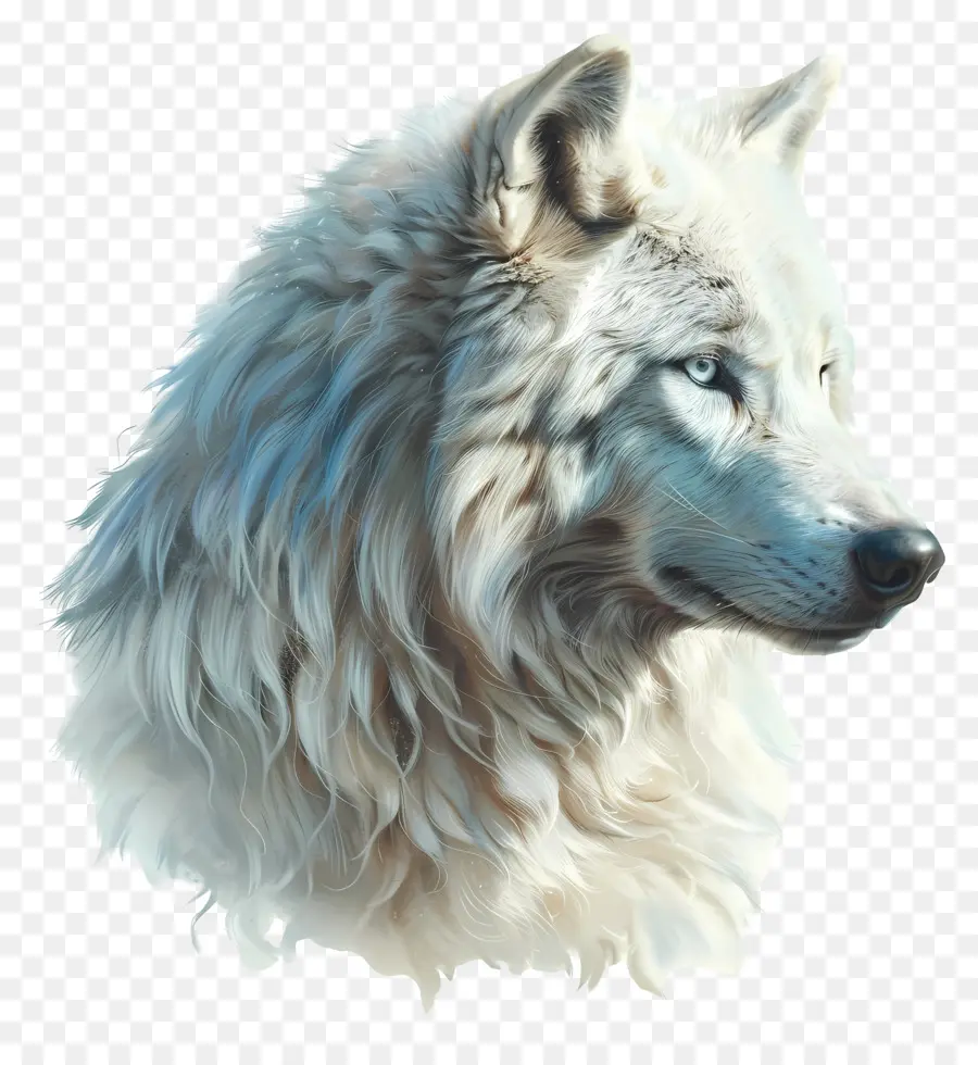 Loup Blanc，Les Cheveux Longs PNG