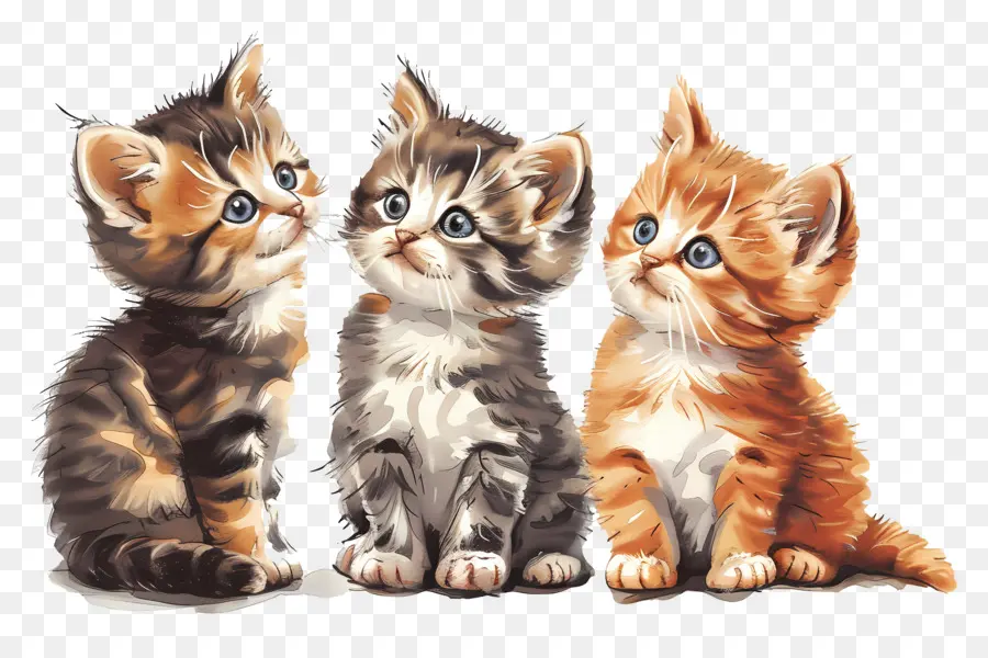 Trois Petits Chatons，Les Chatons PNG