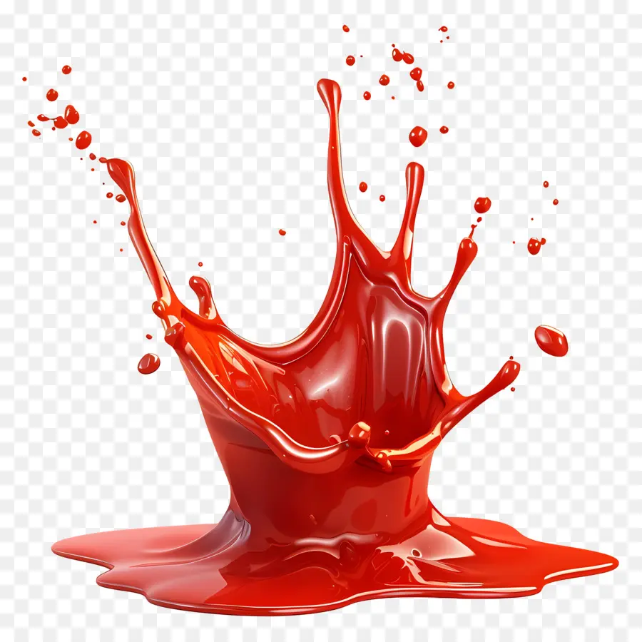 éclaboussure De Ketchup，De La Peinture Rouge PNG