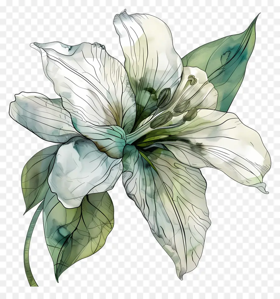 Lys Blanc，Fleur Blanche PNG