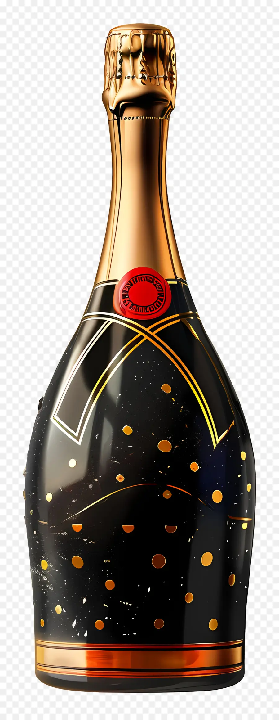 Bouteille De Champagne，Flacon Noir PNG