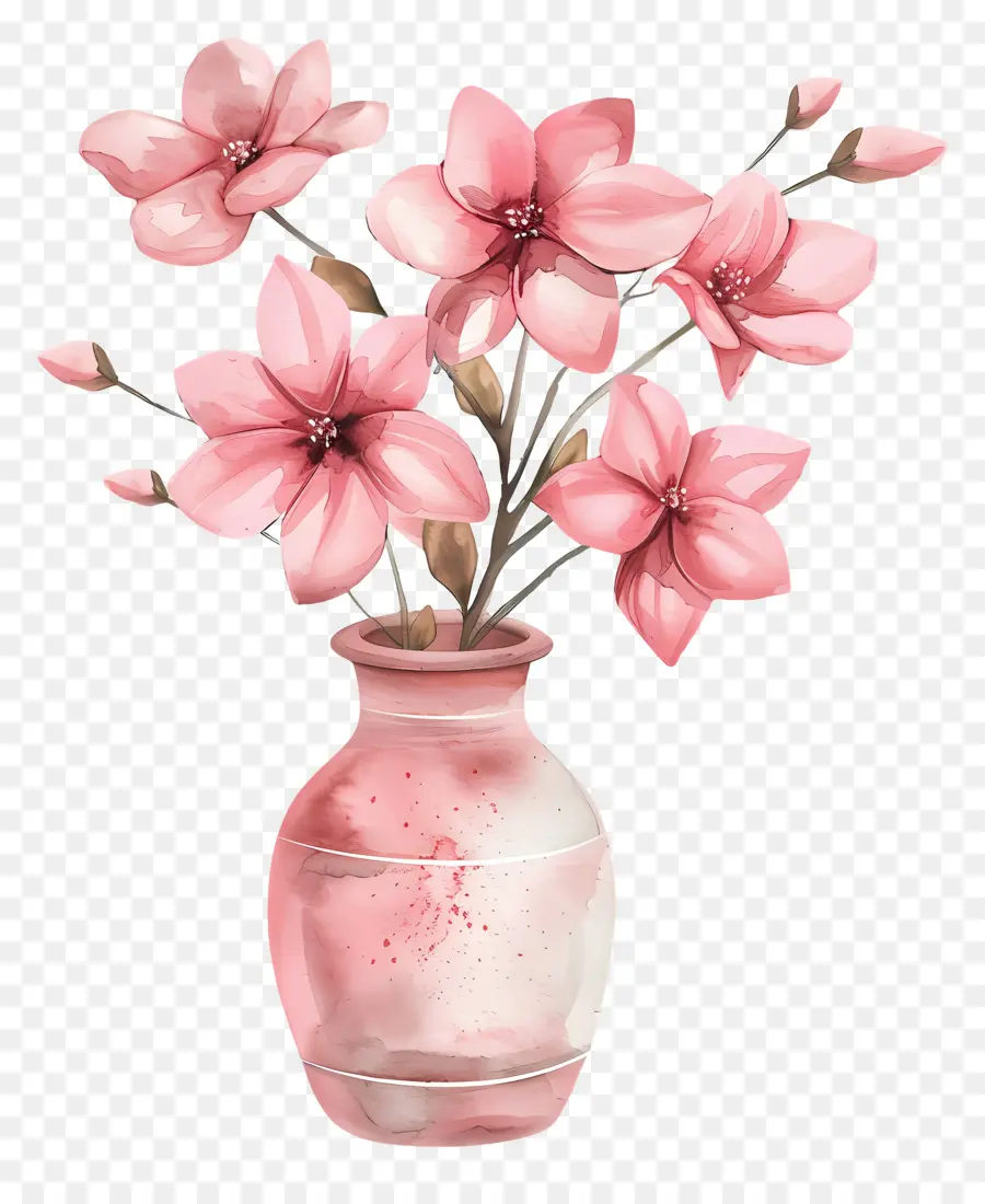 Rose Vase，Fleurs PNG