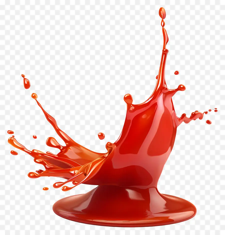 éclaboussure De Ketchup，Liquide Renversé PNG