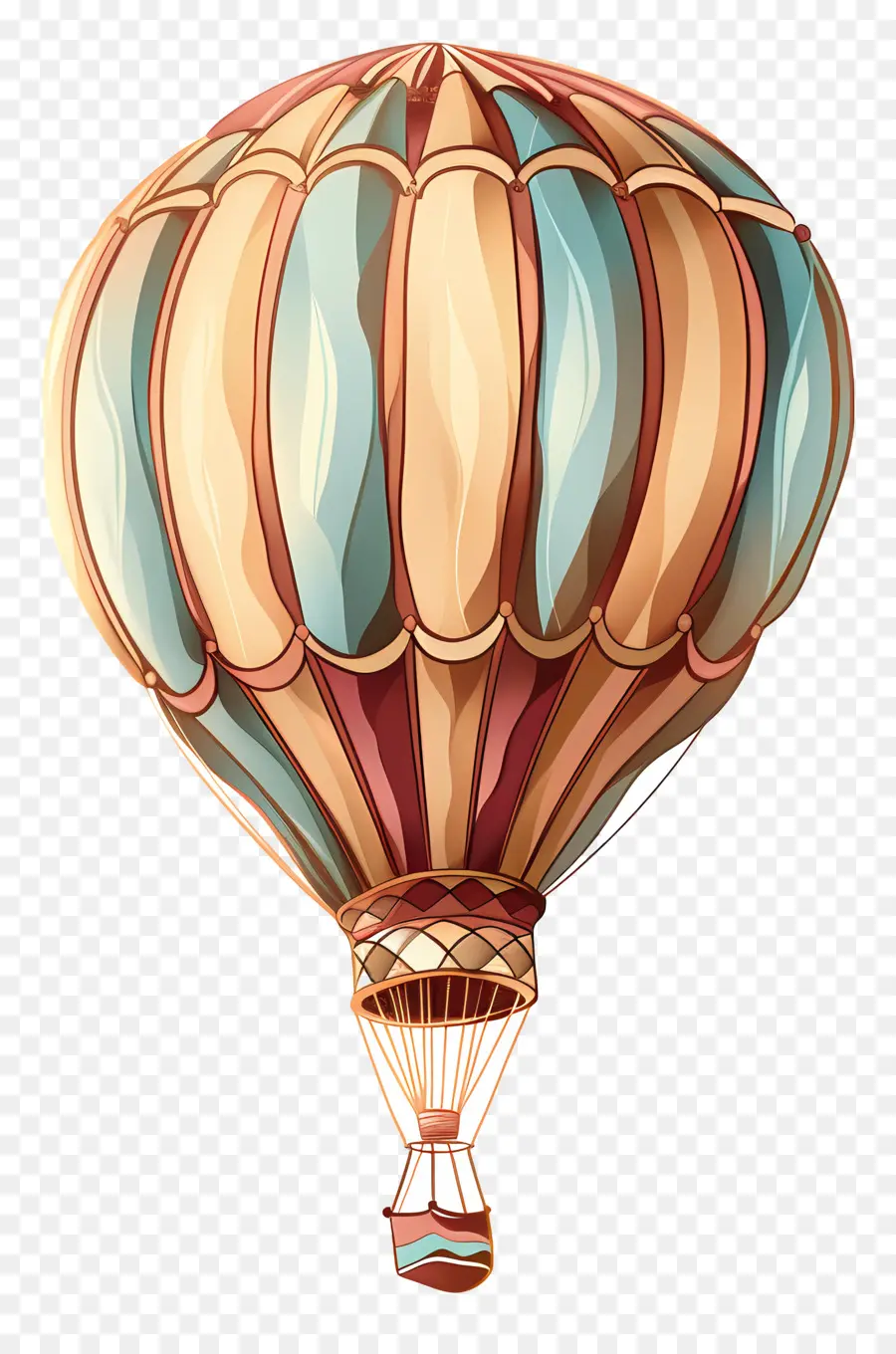 Ballon à Air Chaud，Design Vintage PNG