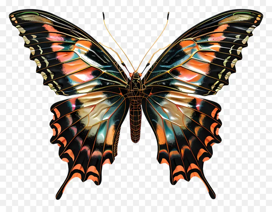 Papillon，Papillon Coloré PNG