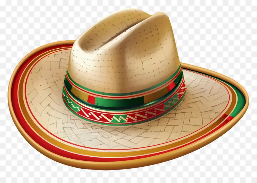 De Style Mexicain，Chapeau De Paille Mexicain PNG