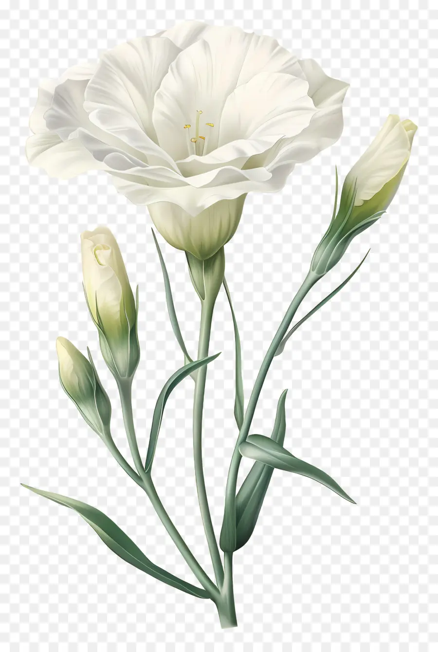 Fleur Lisianthus，Fleur Blanche PNG