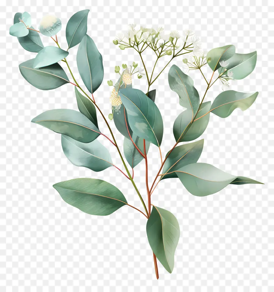 Eucalyptus Fleur，Branche D'arbre PNG