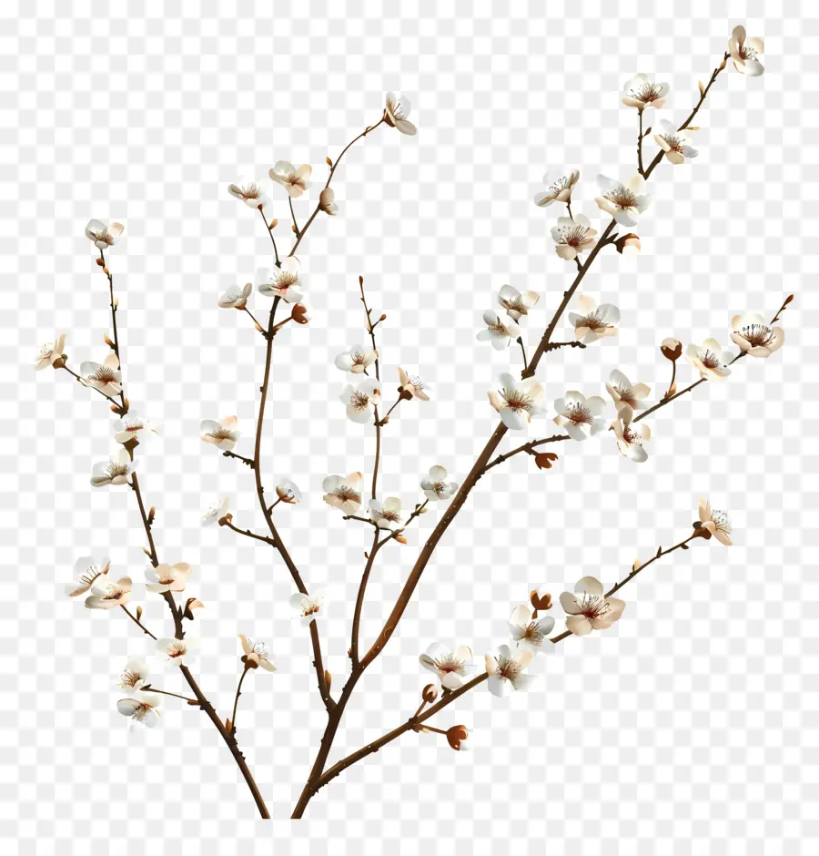 De Petites Fleurs Blanches，Fleur De Cerisier PNG