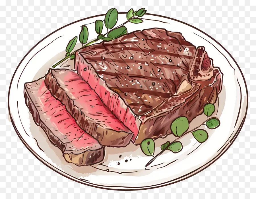 Steak Moyen Rare，Boeuf PNG