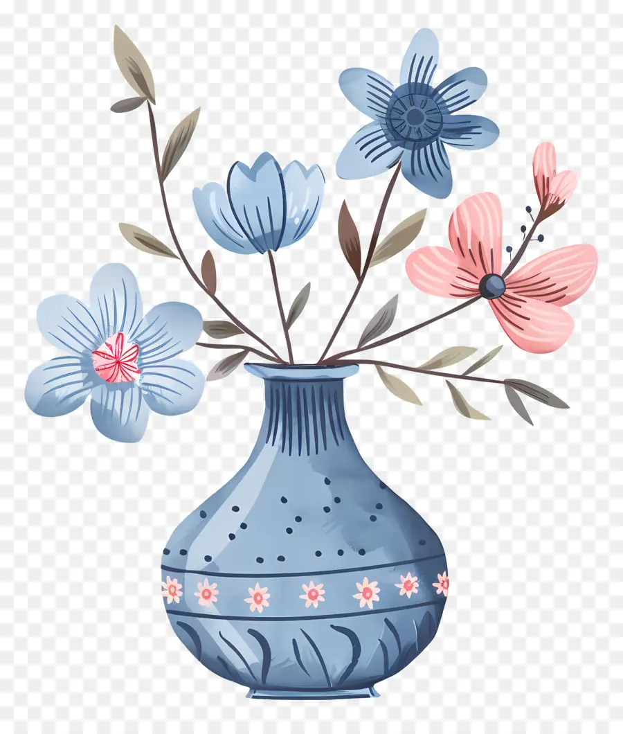 Vase Bleu，Vase PNG