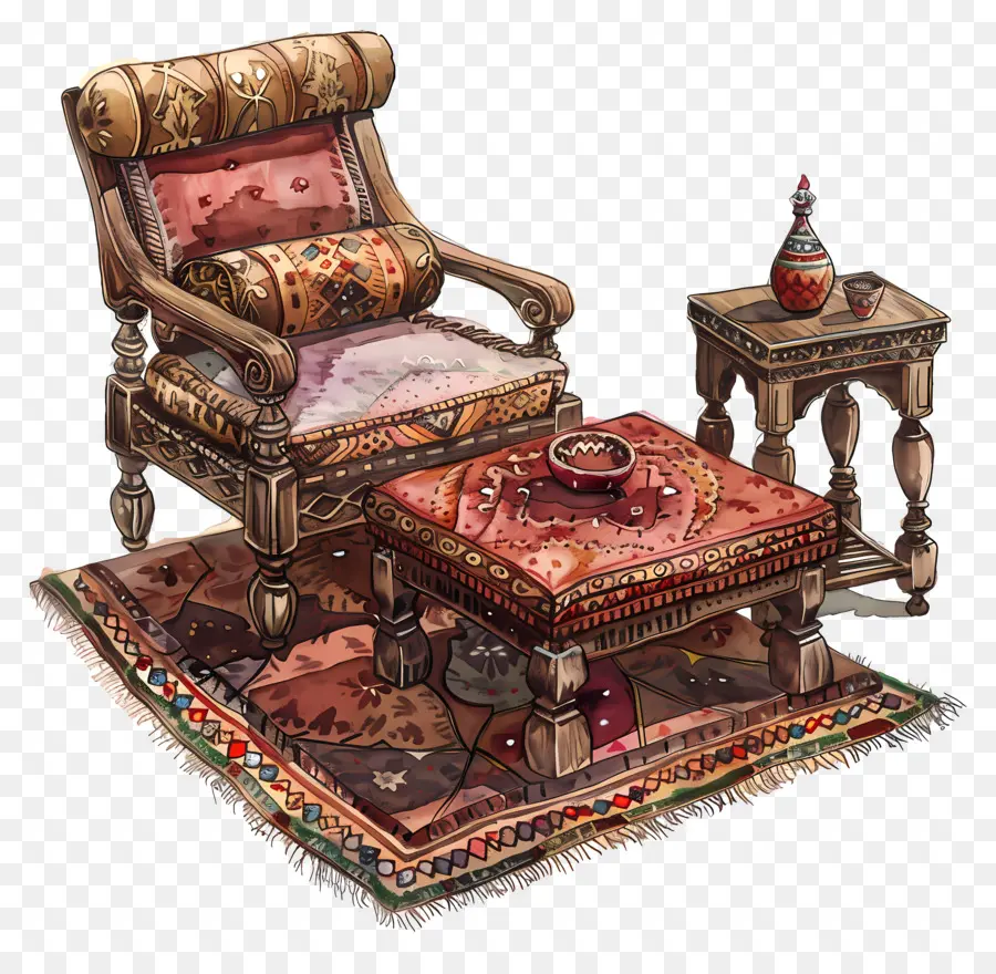 Mobilier，Tapis Persan PNG