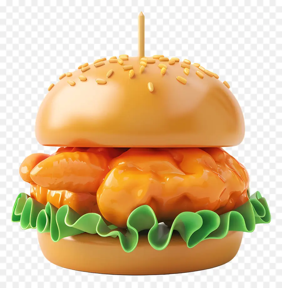 Burger De Poulet，Fast Food Saine PNG
