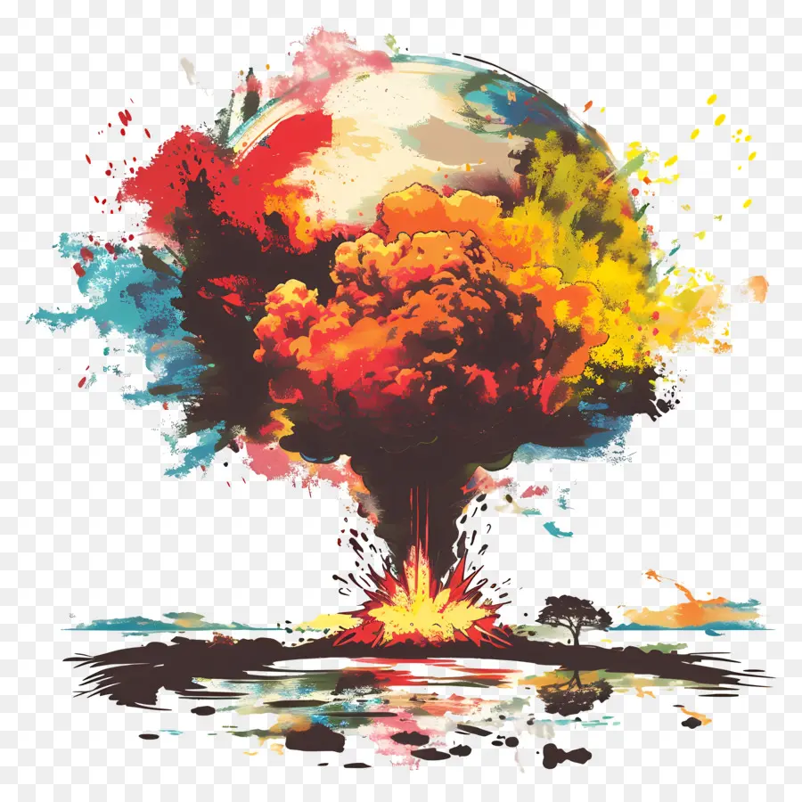 Explosion Nucléaire，L'art Abstrait PNG