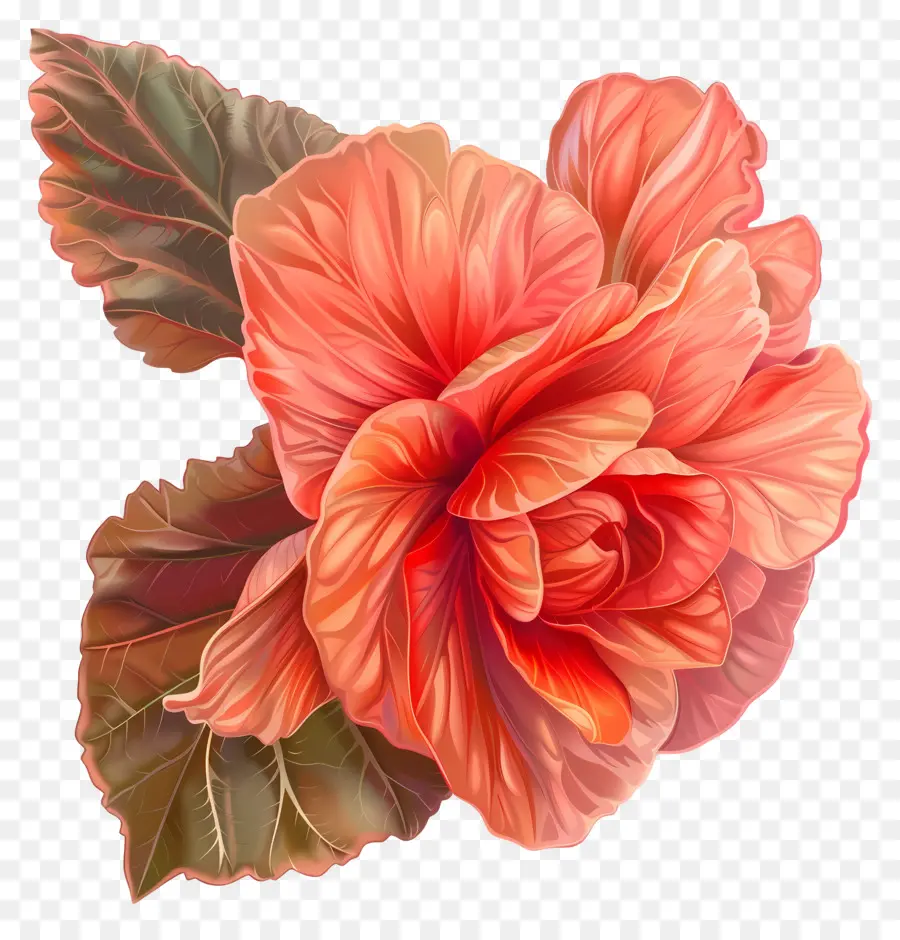 Bégonia Fleur，Fleur D'hibiscus PNG