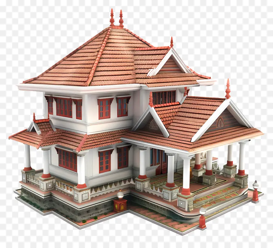 Maison Du Kerala，Maison Traditionnelle Indienne PNG