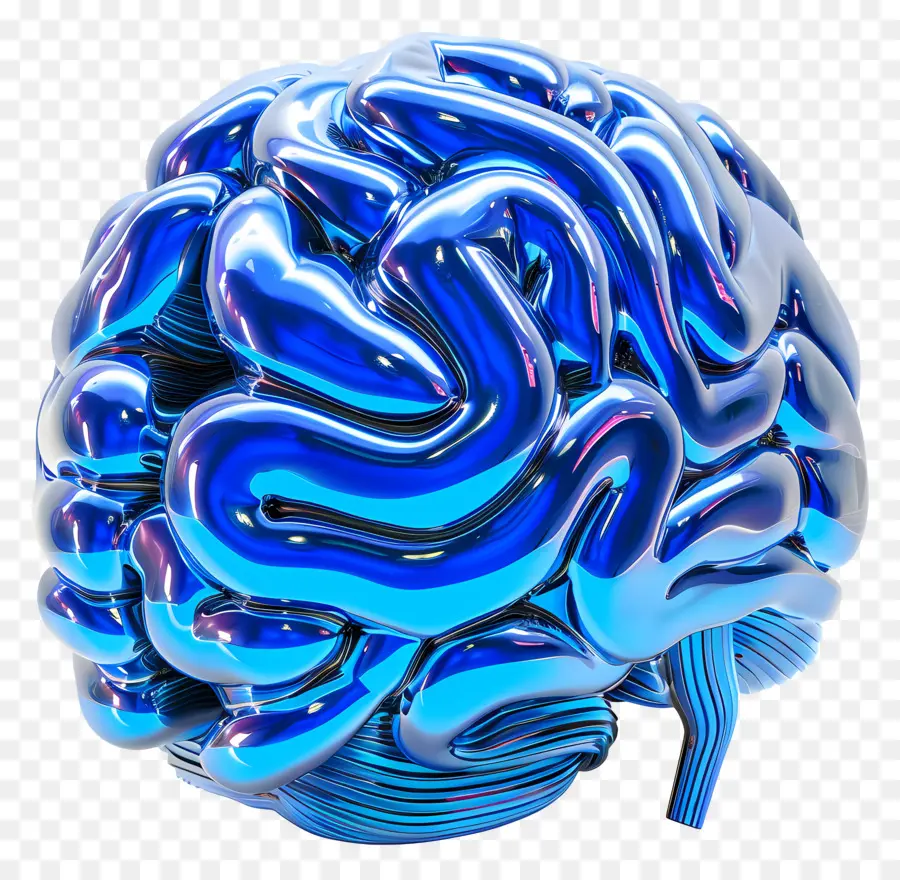 Cerveau Bleu，Cerveau Généré Par Ordinateur PNG