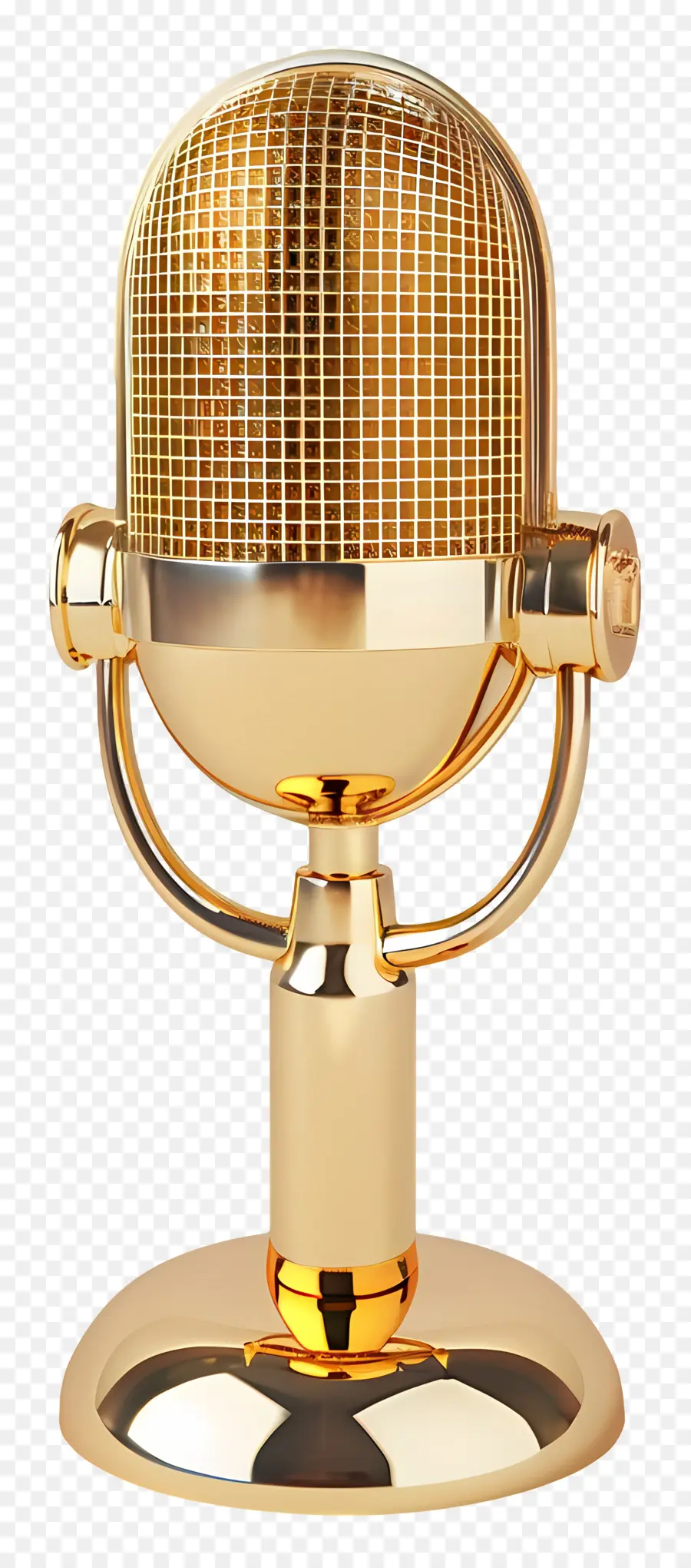 Or Microphone，Microphone En Laiton PNG