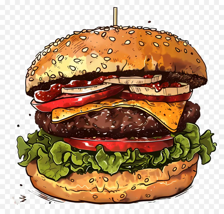 Big Burger，Hamburger PNG