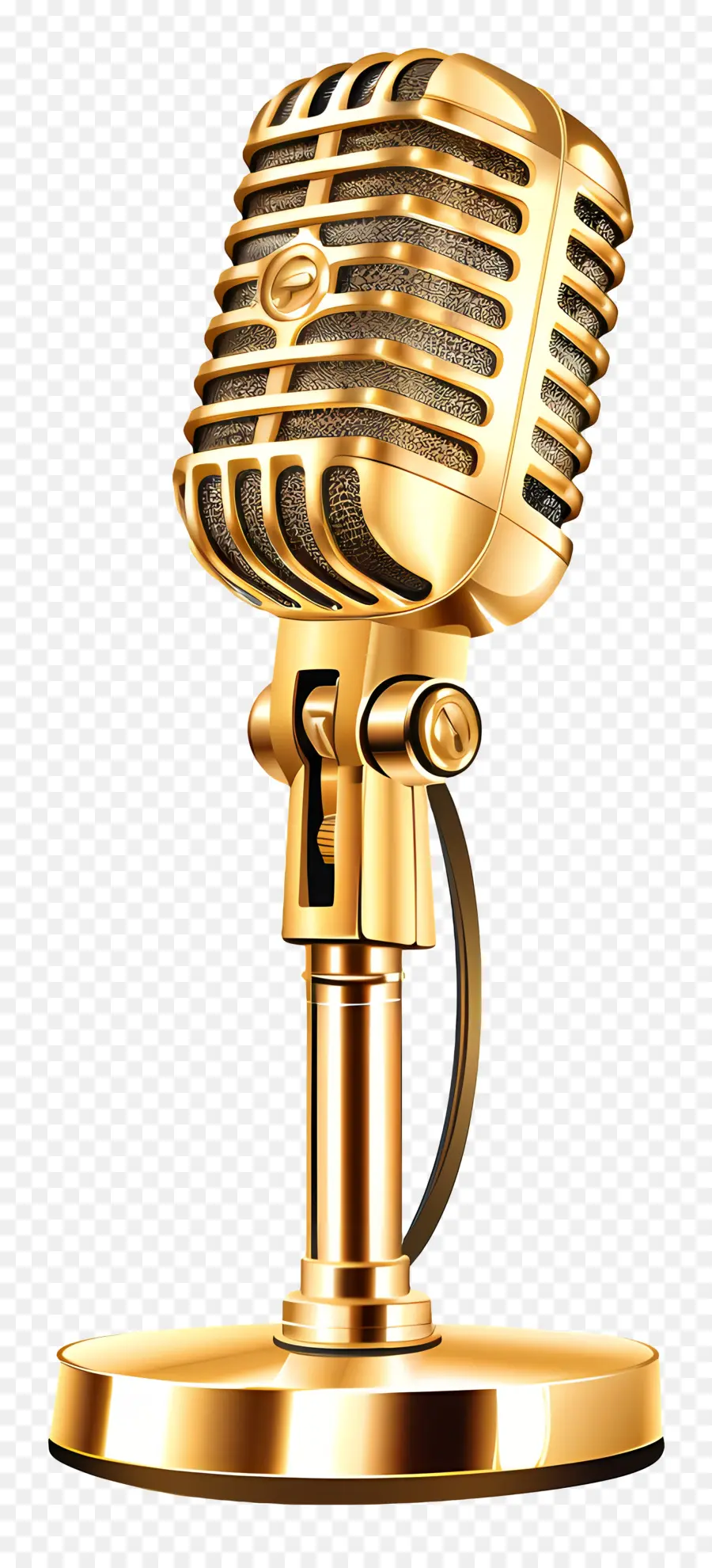 Or Microphone，Microphone Debout PNG