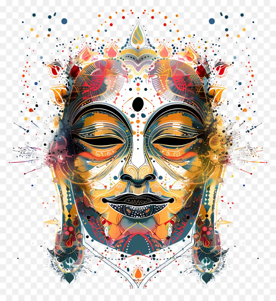 Visage De Bouddha，La Méditation PNG