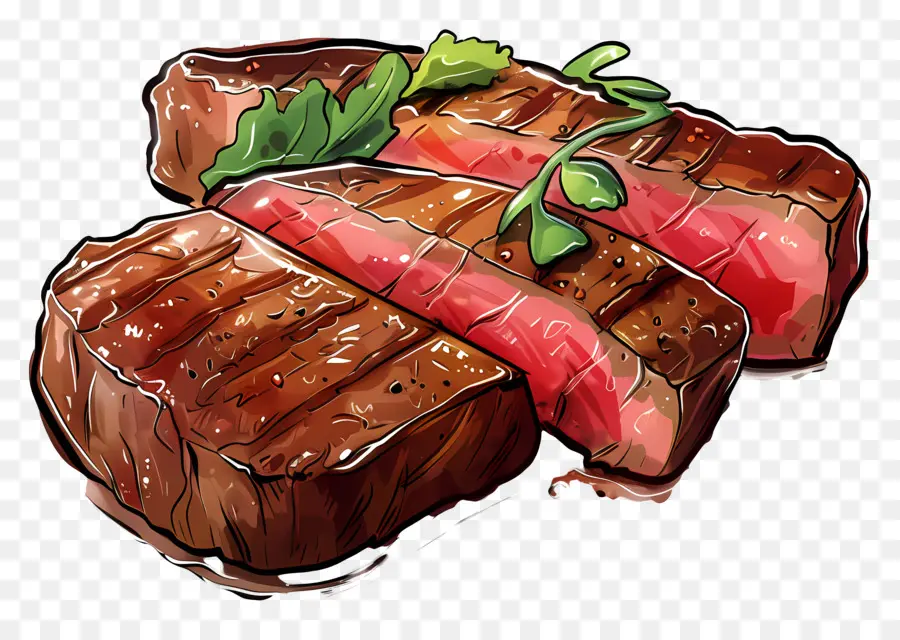 Steak Moyen Rare，Steak De Boeuf PNG