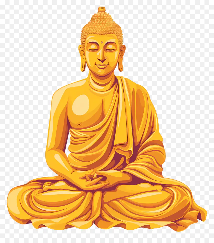 Gautam Bouddha，Bouddha D'or PNG