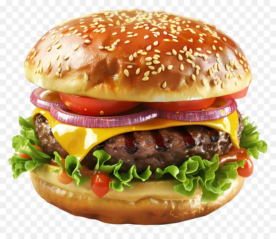 Big Burger，Hamburger PNG