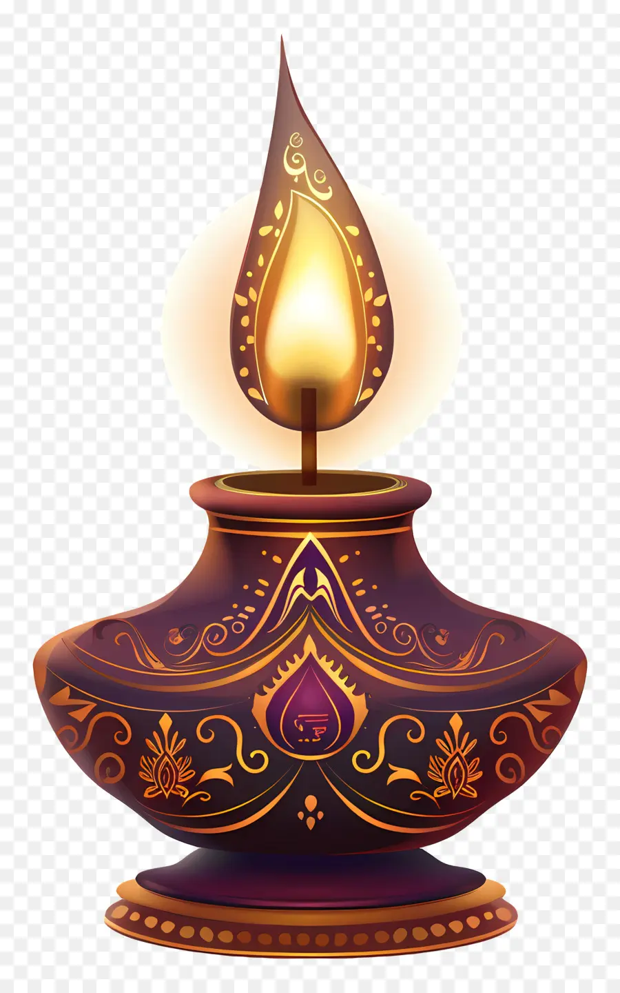 Diya Lampe，Lampe Ornée PNG