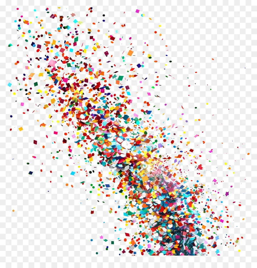 Paillettes Confettis，éclaboussures Colorées PNG