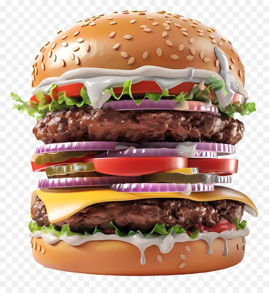 Big Burger，Hamburger Géant PNG