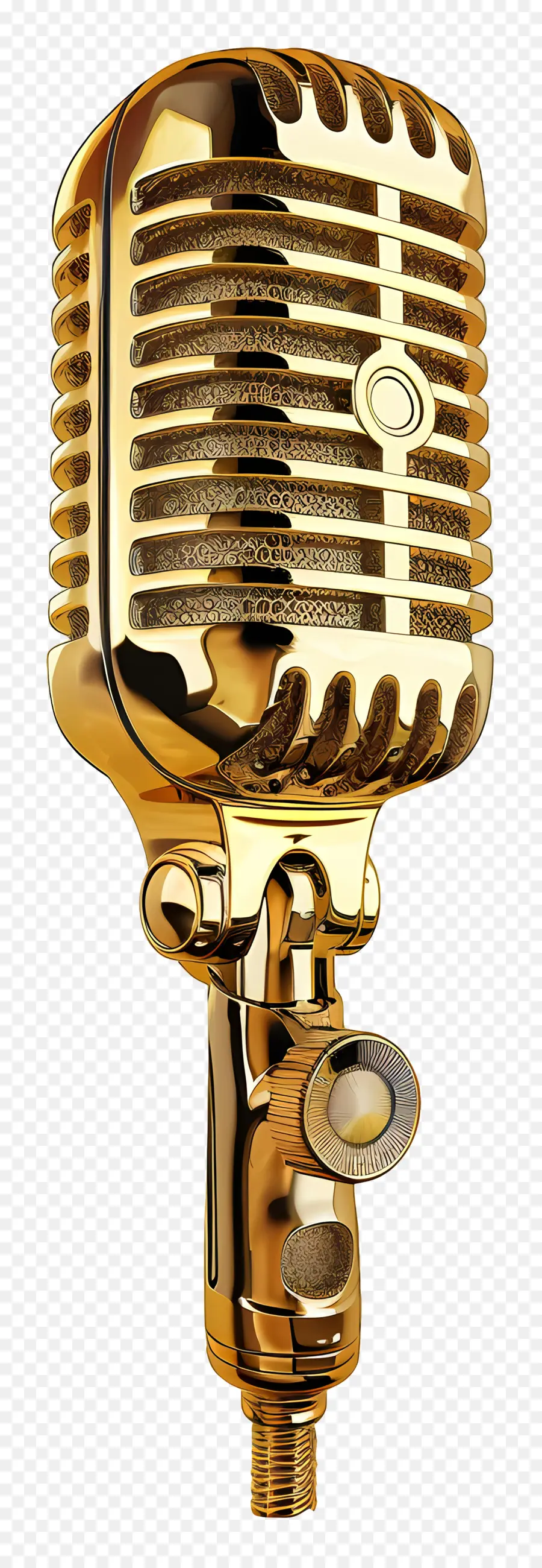 Or Microphone，Microphone Métallique PNG