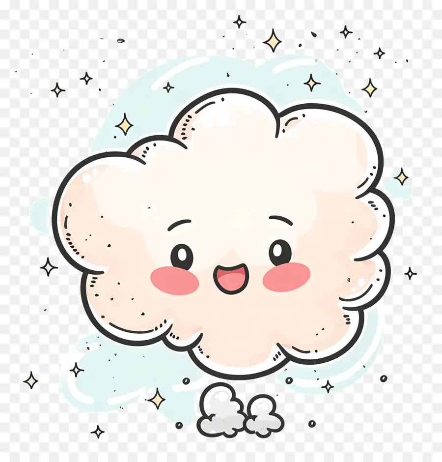 Bubble De Pensée Mignonne，Dessin Animé PNG