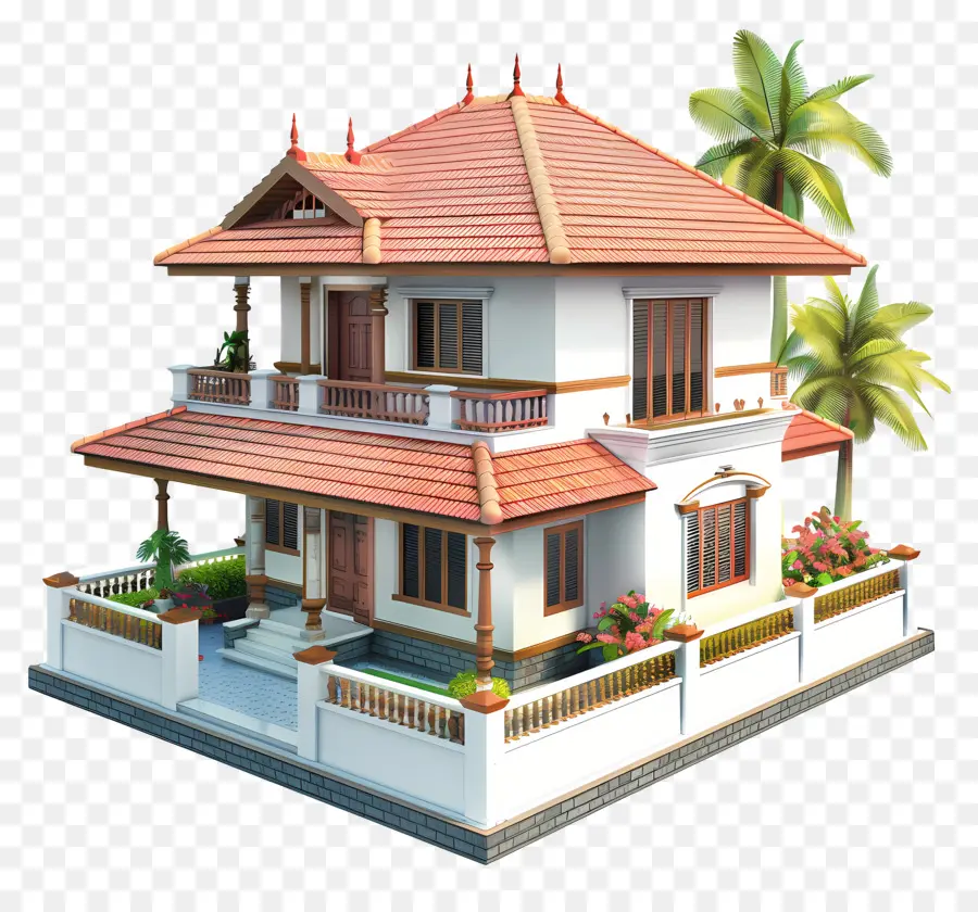 Maison Du Kerala，Threestory Home PNG
