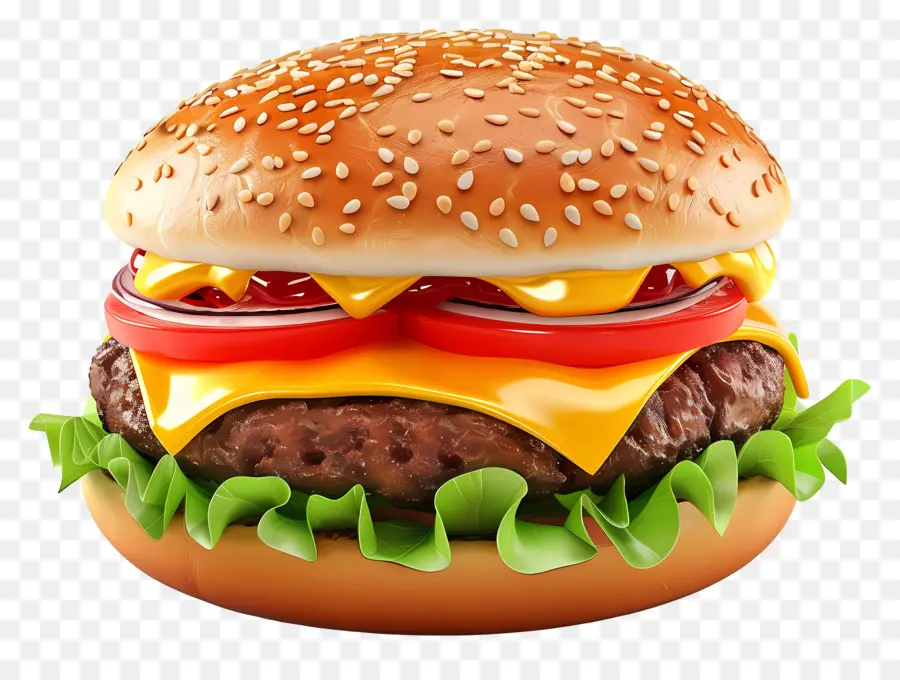 Hamburger Au Fromage，Hamburger PNG