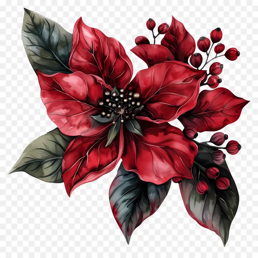 Fleur De Houx，Poinsettia PNG