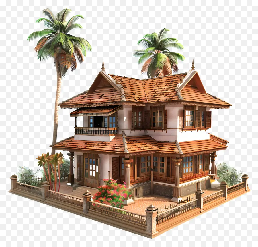 Maison Du Kerala，Maison De Style Indien PNG