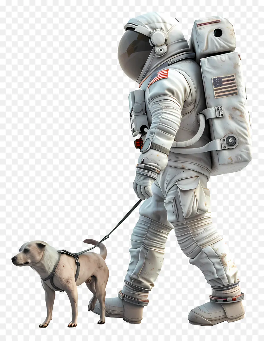 Chien Qui Promène Un Astronaute，Astronaute Avec Chien PNG